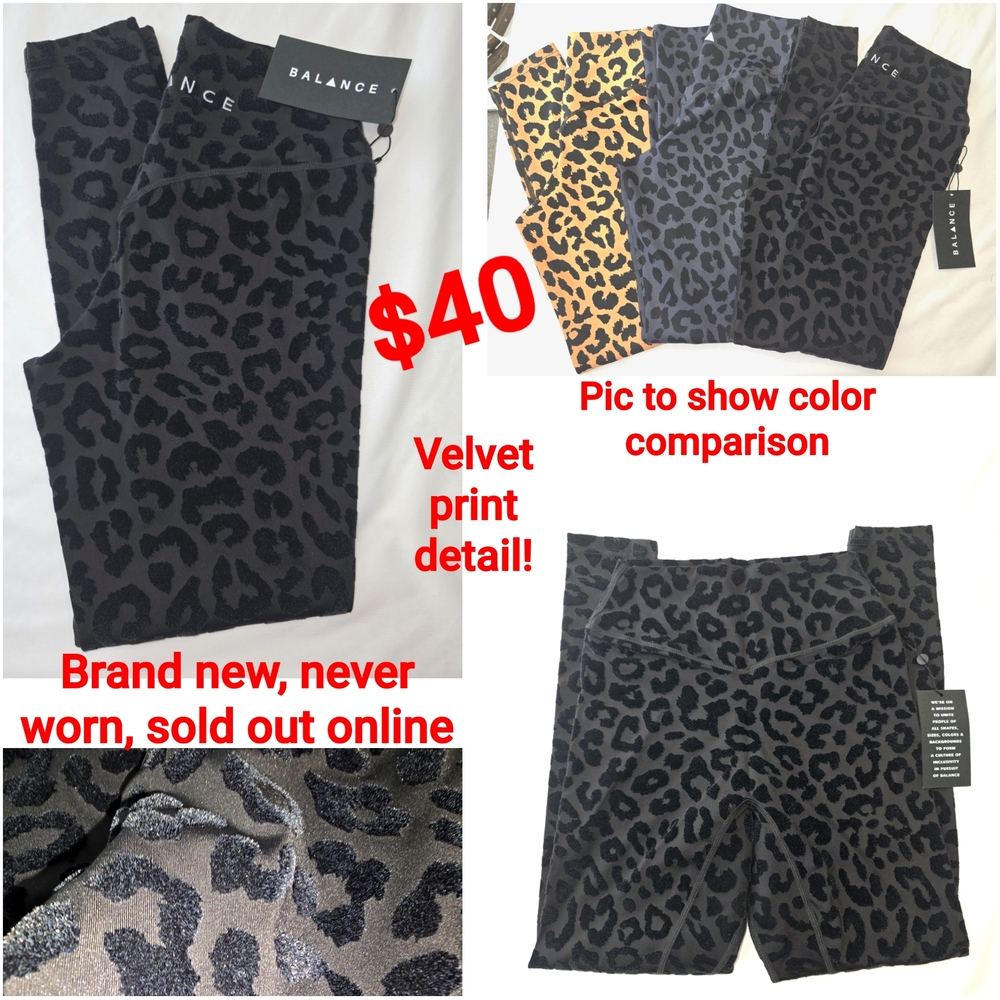 Vitality (Balance Athletica) Women's Ascend Leopard Print Leggings - Black